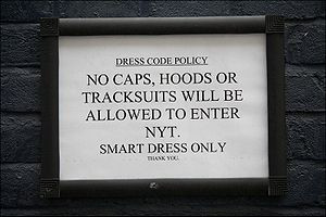 Dress code as seen at a London Club in the Soh...