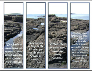 Bookmarks-Black Rocks -w- quotations (2124-FMN Bookmarks)