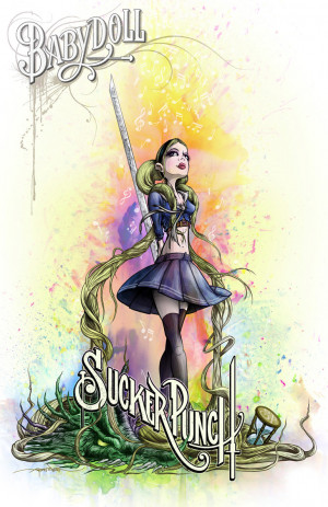 Sucker Punch Baby Doll character poster art by Alex Pardee