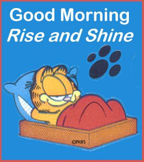 good morning rise and shine garfield