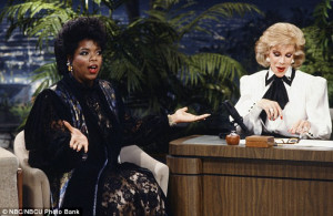 Rivers interviewed Oprah Winfrey while guest hosting the Tonight Show ...