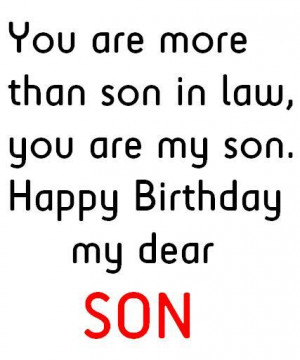 Son in Law Birthday Quotes, Messages and Wishes