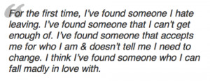 ... ve found someone i hate leaving i ve found someone that i can t get