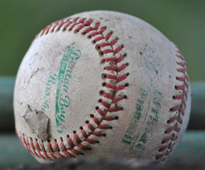 File:A worn-out baseball.JPG