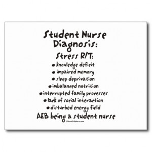 Student Nurse Diagnosis: Stress Postcard