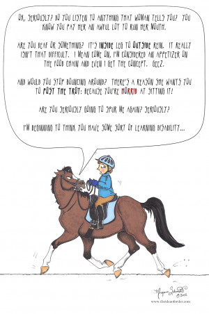 ... Lesson Horse: Yet Another Reason We're Lucky Horses Can't Talk