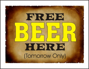 -beer-sign-beer-quote-in-yellow-old-paper-design-funny-beer-quotes ...