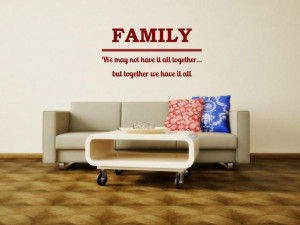JC Design 'FAMILY - We may not have it all together...' Large Vinyl ...