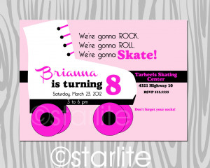 Skating Birthday Invitation