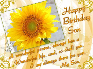 Happy Birthday To A Wonderful Son