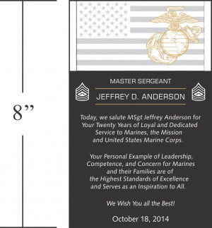 Retirement Sayings For Plaques Sample marine corps retirement
