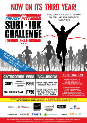 We’re coming back in 2015! For the 3rd Pinoy Fitness SUB1 10K ...