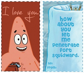 Spongebob Valentine's Day cards