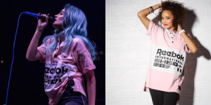 While performing in Omaha, Halsey wore this Reebok X ME Vintage Henley ...