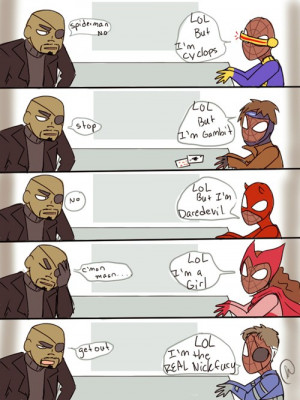 Spider-Man Attempts To Convince Nick Fury Into Letting Him Into The ...