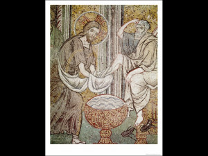 Jesus and St. Peter Detail from Jesus Washing the Feet of the Apostle