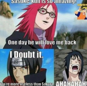 ... Sasuke with Sakura than her, shockingly enough since I hate the Sasuke