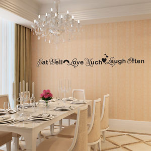 ... -Wall-Decal-Eat-Well-Much-Love-Quote-Vinyl-Dining-Room-Art-Decor