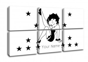 Show details for Betty Boop Your Name Stars White