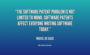 The software patent problem is not limited to Mono. Software patents ...