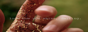 Cute Darling Glitter Hand Love Quote Facebook Covers