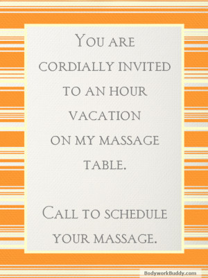... getting a massage is better than taking a vacation. (And then schedule
