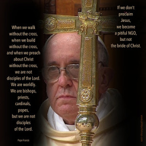 ... pope francis said the faithful are called to follow the example
