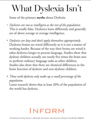 What Dyslexia Isn't - Dyslexia Think Tank