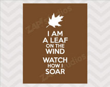 Leaf on the Wind - Firefly - Sereni ty - Wash Quote - 8x10 Digital ...
