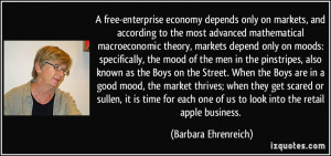 free-enterprise economy depends only on markets, and according to ...