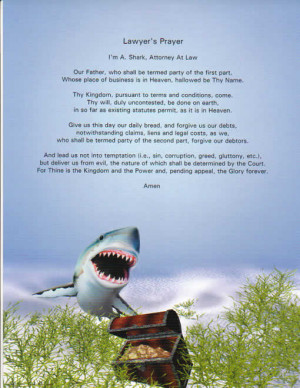 Lawyer's prayer inspirational saying imprinted on our Shark ...