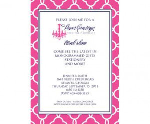 invitation trunk show wording