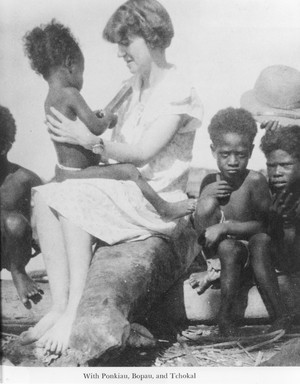 Margaret Mead with children of Manus Island, circa 1930s. - Fotosearch ...