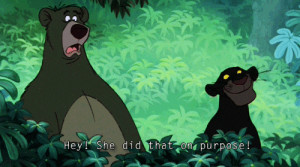 Baloo: [after the girl from the man village drops her jug of water ...