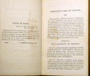 ... of the State of Maine, and that of the United States, 1820