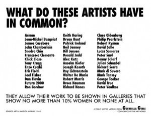 Copyright Guerrilla Girls Image Courtesy of guerrillagirls