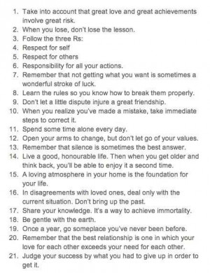 Dali Lama - 18 Rules for Living. I know what you're thinking, there ...