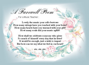 farewell poems to a colleague