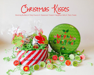 Merry Kiss-Mas Tags for Stocking Stuffers, Classroom Treats, Party ...