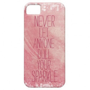 Shine and Sparkle Quote Girly Pink iPhone 5/5S Cover
