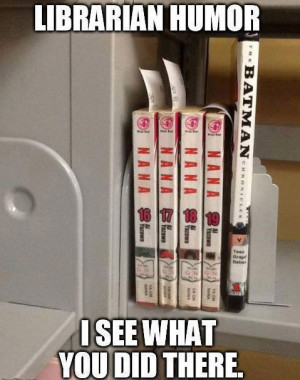 Librarian Humor – I see what you did there.