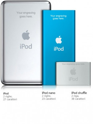 iPod personalizzato - Consegna e incisione GRATIS