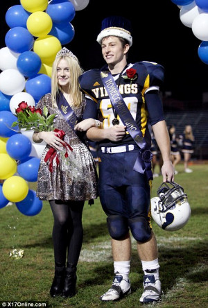 ... she and the school's quarterback are crowned Homecoming King and Queen