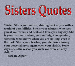 Sister Is Your Mirror