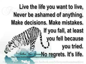 No regrets. - #leadership #quote #regret