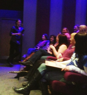 Sam chatting with the public at the 'Emulsion' showing. Pic by Sinéad ...