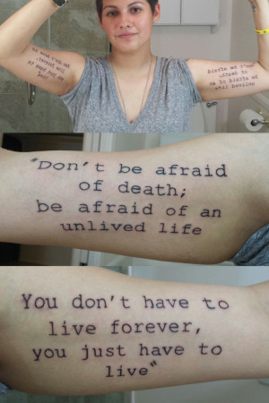 high school being too afraid to go after my dreams. I didn’t finish ...