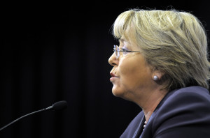 Michelle Bachelet en conferencia de prensa