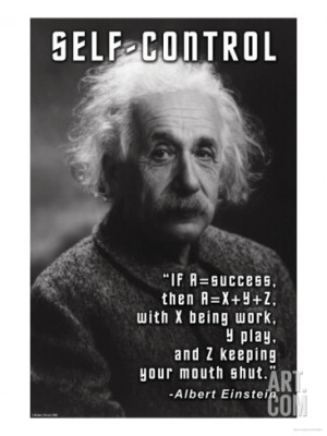 Self-Control, Einstein Premium Poster