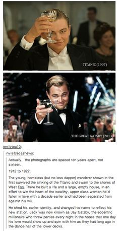 great gatsby/titanic memes | Titanic/Gatsby Crossover More